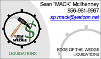 Edge of the Wedge - Sean McIlhenney Business Card
